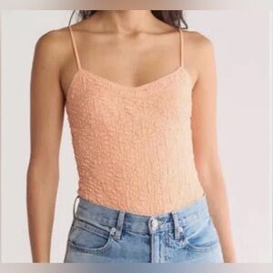 Elodie V-Neck Textured Bodysuit NWT